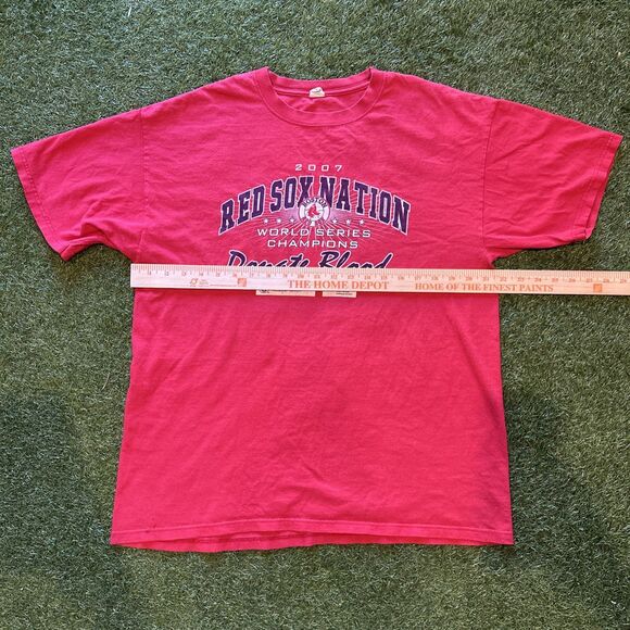 2007 Red Sox Nation World Series Champions Donate Blood Red T Shirt Men’s XL - Picture 4 of 10